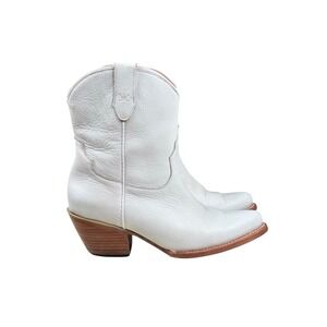 Mezcalero White Vienna Short Ankle Western Cowboy Size Zip Boot Size 39/9